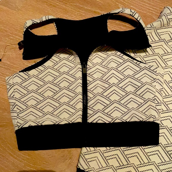 NWOT Black Two Piece Skirt & Racerback Crop Top - Picture 6 of 8